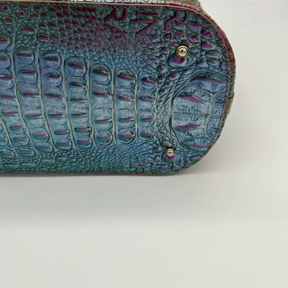 Brahmin Iridescent Multi Croc-Embossed Tote with Gold Hardware - Picture 12 of 12